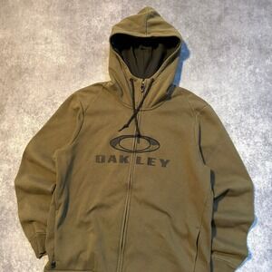 Oakley Mens Full Zip Hoodie Jacket Size M Olive Green Athletic Casual